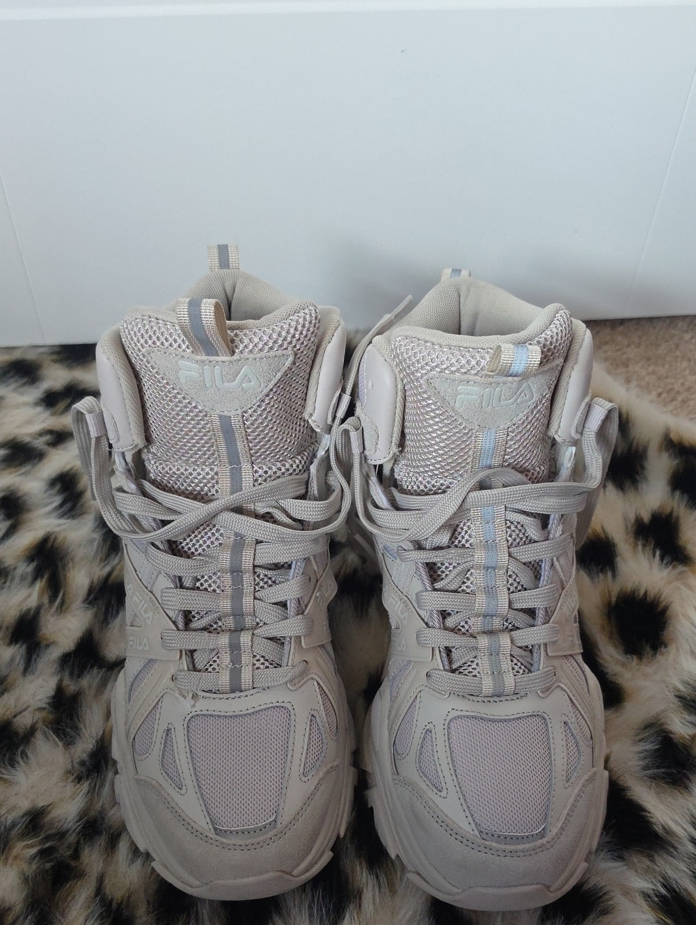 FILA Women’s Beige/Taupe High-Top Sneakers